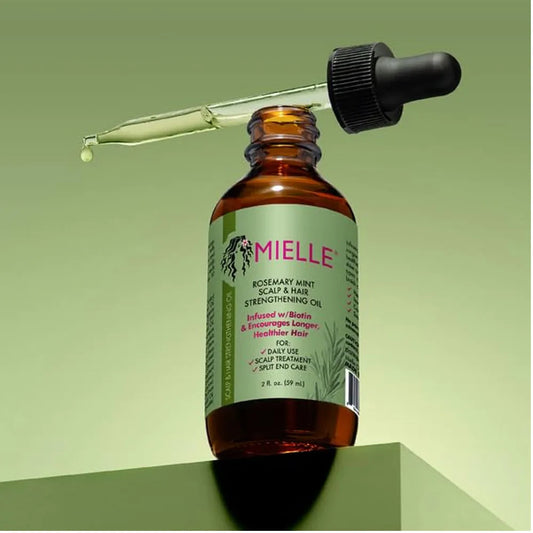 MIELLE - Aceite fortalecedor para el cuero cabelludo y el cabello con romero y menta