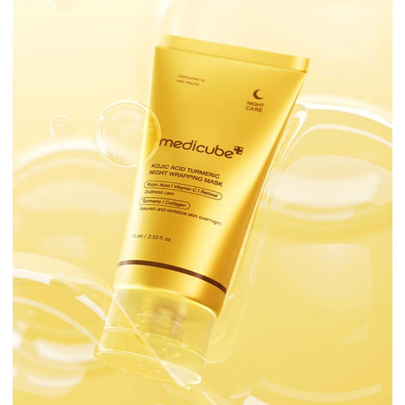 MEDICUBE - KOJIC ACID TURMERIC NIGHT WRAPPING MASK 75ML